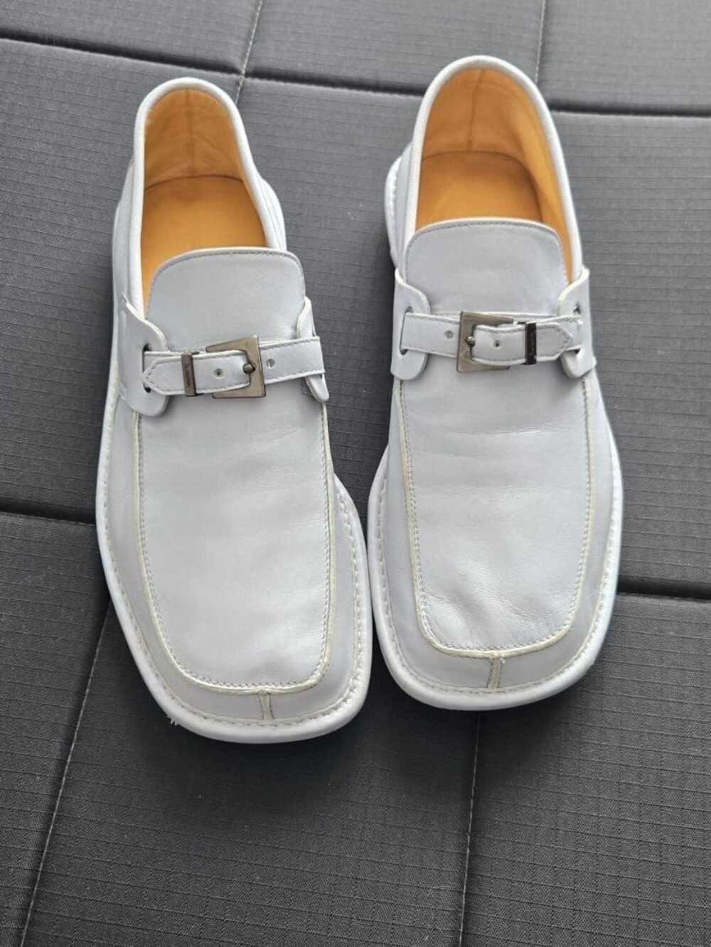 Cesare Pacciotti loafers in softest ice blue leather size 38